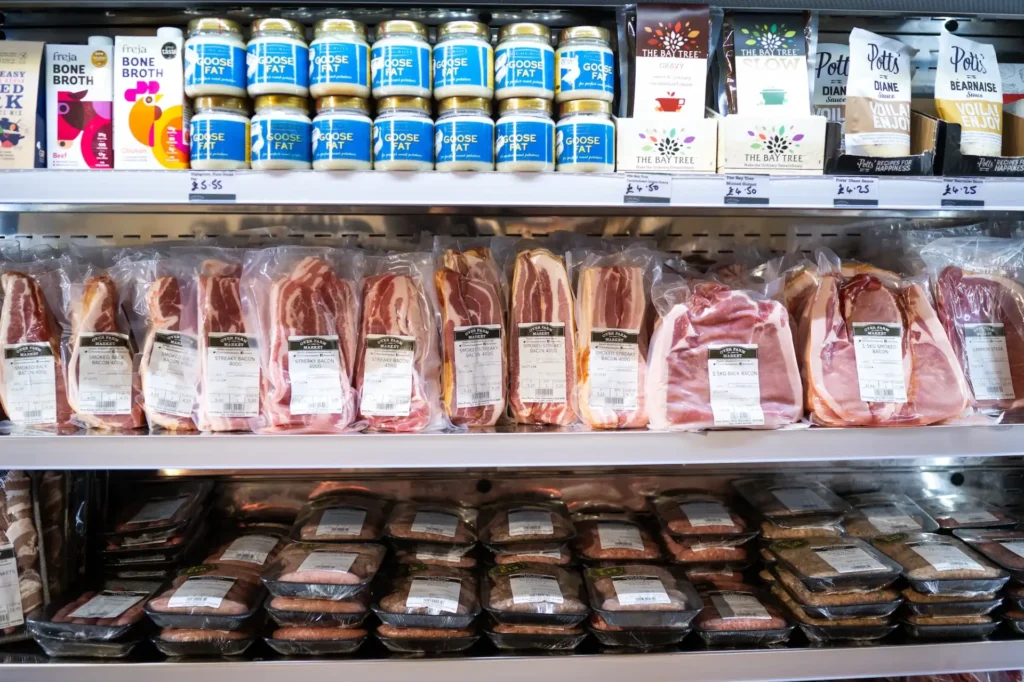 Meat Selection in grab and go fridge